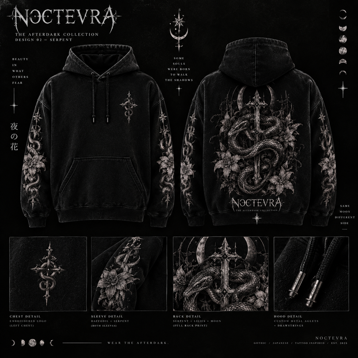 Serpent Hoodie — design board