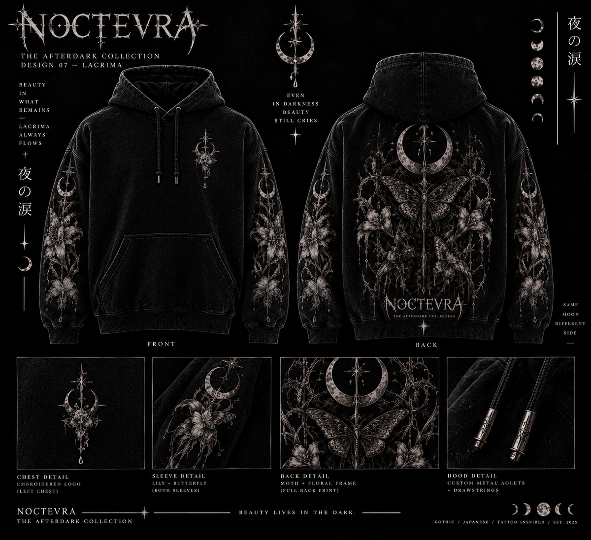 Lacrima Hoodie — design board