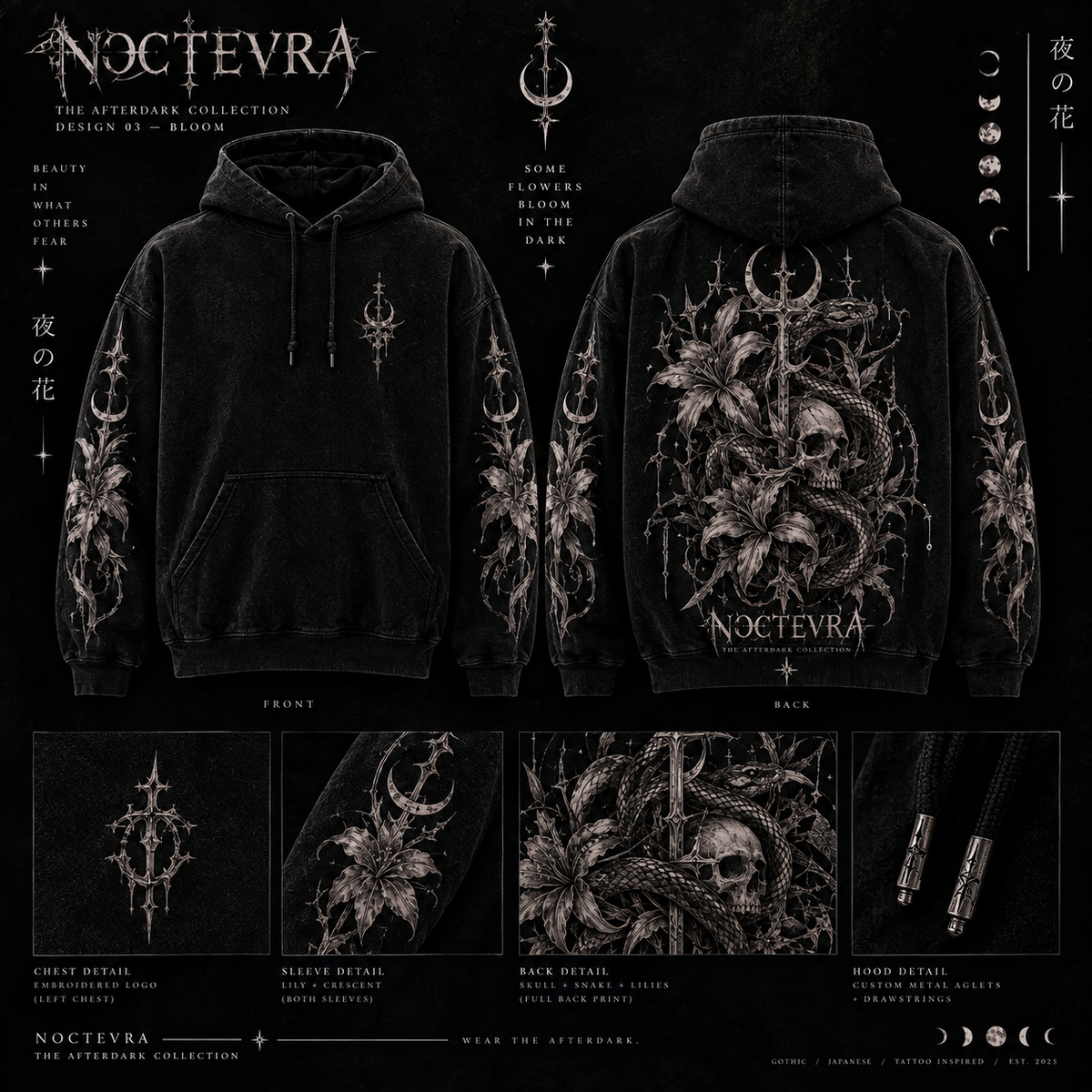Bloom Hoodie — design board